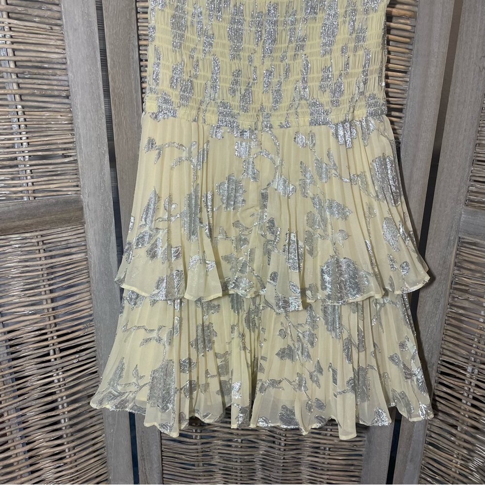 Girl’s Self-Portrait Metallic Jacquard Tiered Dress - size 7/8 - Picture 8 of 13